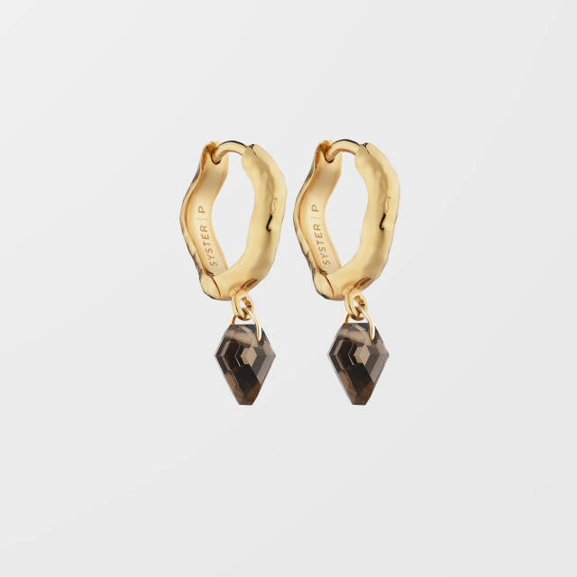 Diamona Smokey Earring Gold