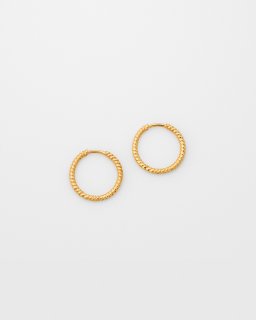 Beloved Twisted Medium Hoops Gold