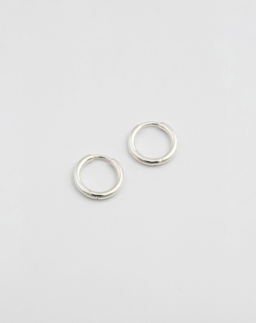 Beloved Fat Small Hoops Silver