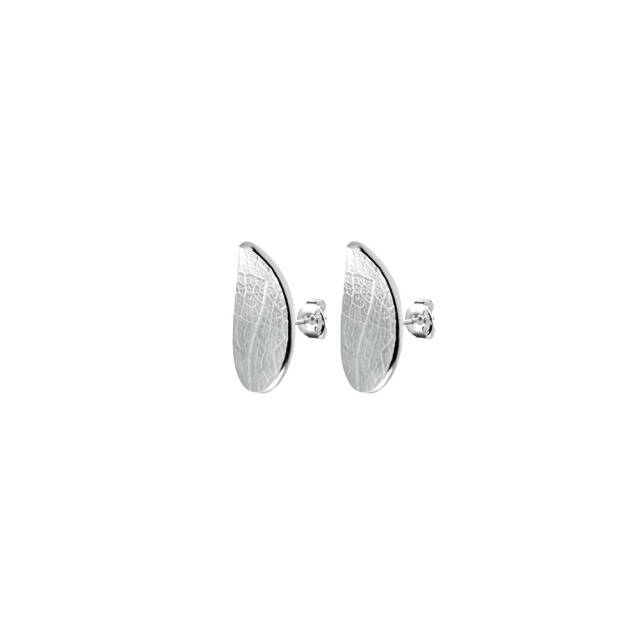 Leaf drop Earring fixed silver
