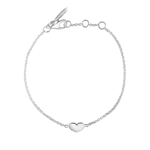 Loving heart medium single Bracelets silver