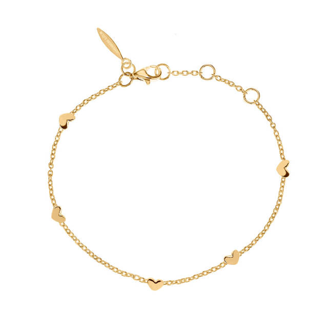 Loving heart drop full Bracelets Gold