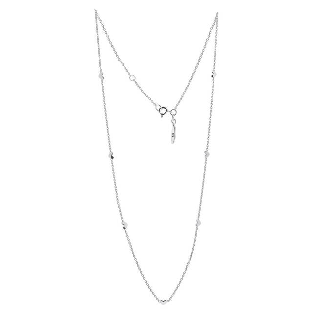 Loving heart drop full Necklaces silver