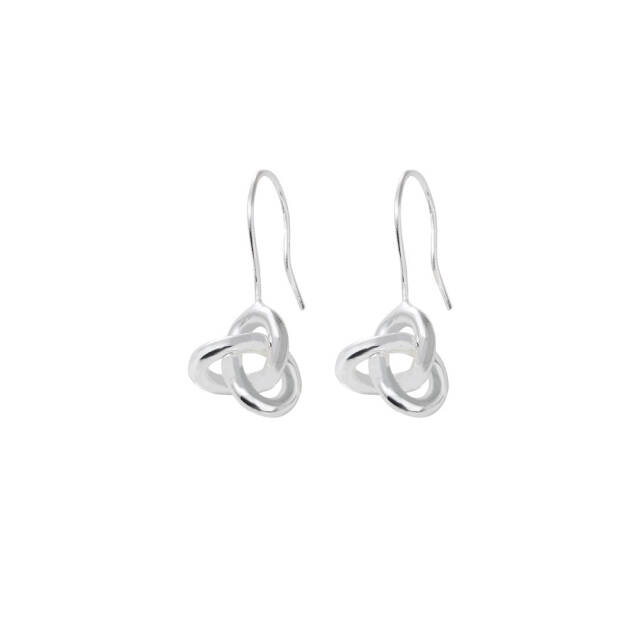 Le knot earrrings short silver
