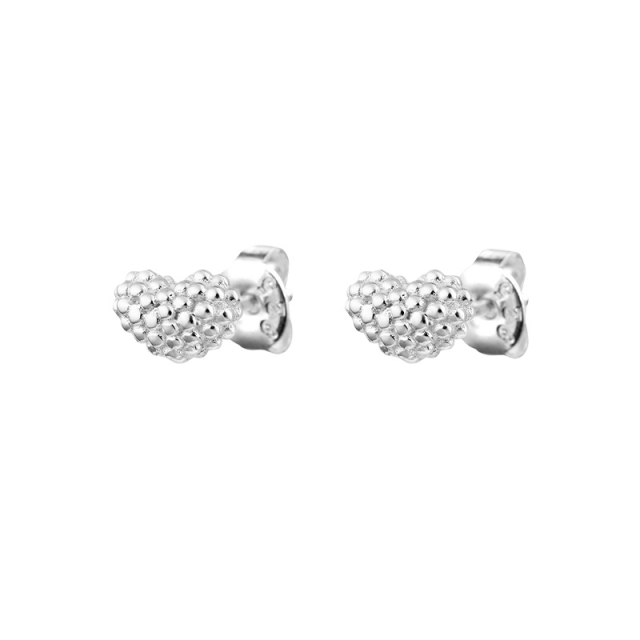 Love bubble studs Silver