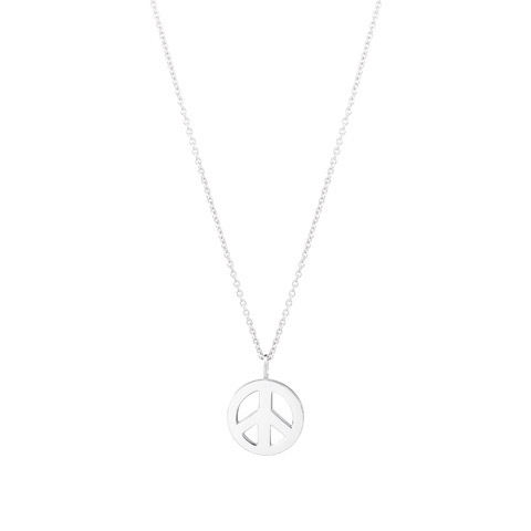Peace Large Necklaces (silver) 42 cm