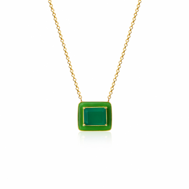Iris Necklaces  green onyx