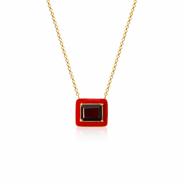 Iris Necklaces red garnet