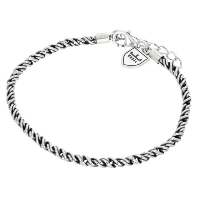 SilverBracelets tvinnad 19,5+3cm