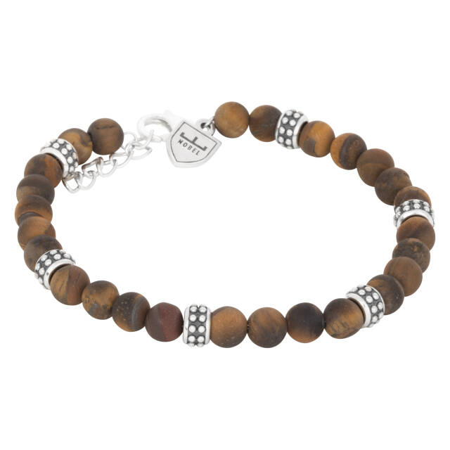 Silver/beadsBracelets Tigeröga. 19,5+3cm