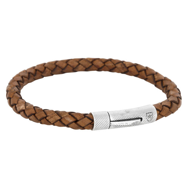 Silver/läderBracelets brunt