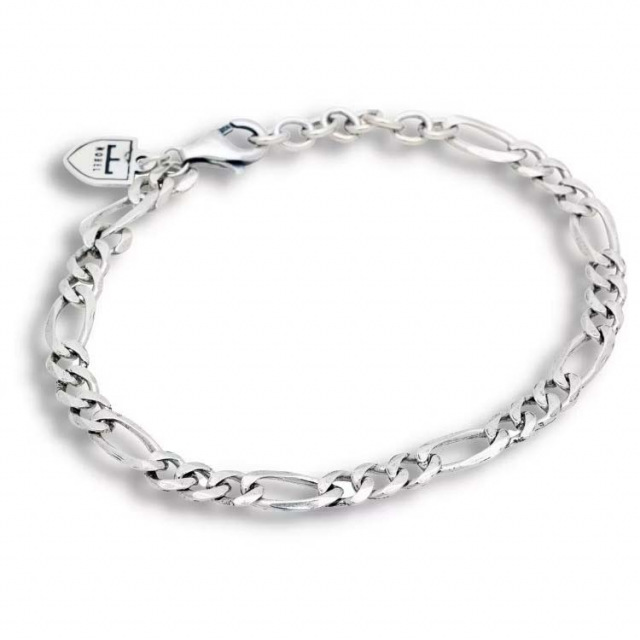 SilverBracelets Figaro 19,5+3cm