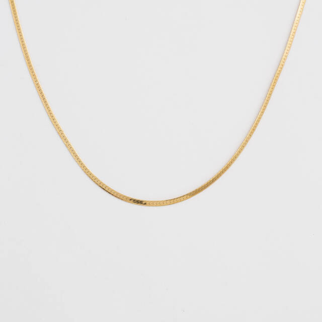 Herringbone Choker Necklaces Gold