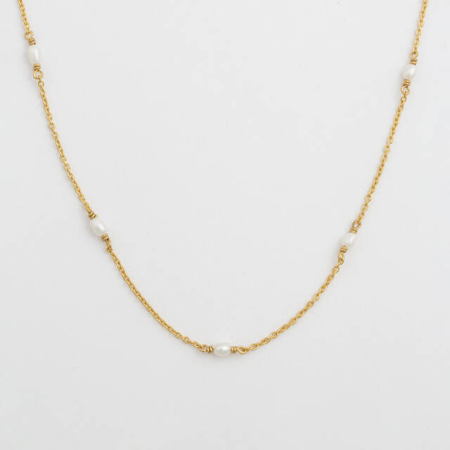 Treasure Multi Pearl Necklaces Gold