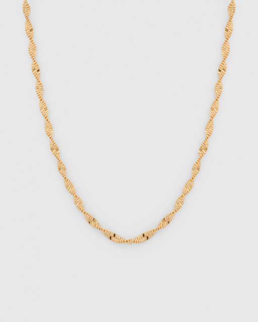Herringbone Twisted Necklaces Gold