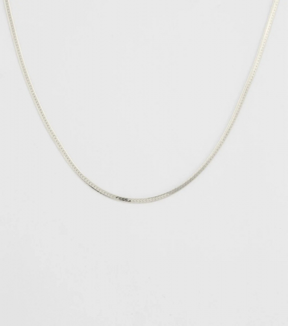 Herringbone Choker Necklaces Silver