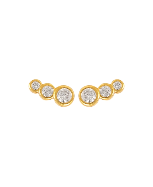 Lucian White Earrings Gold
