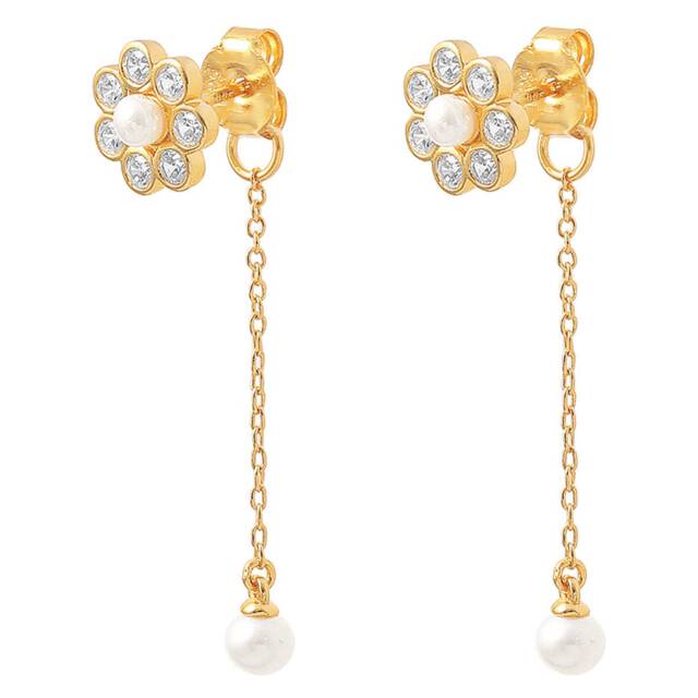 Aya flower Earrings Gold
