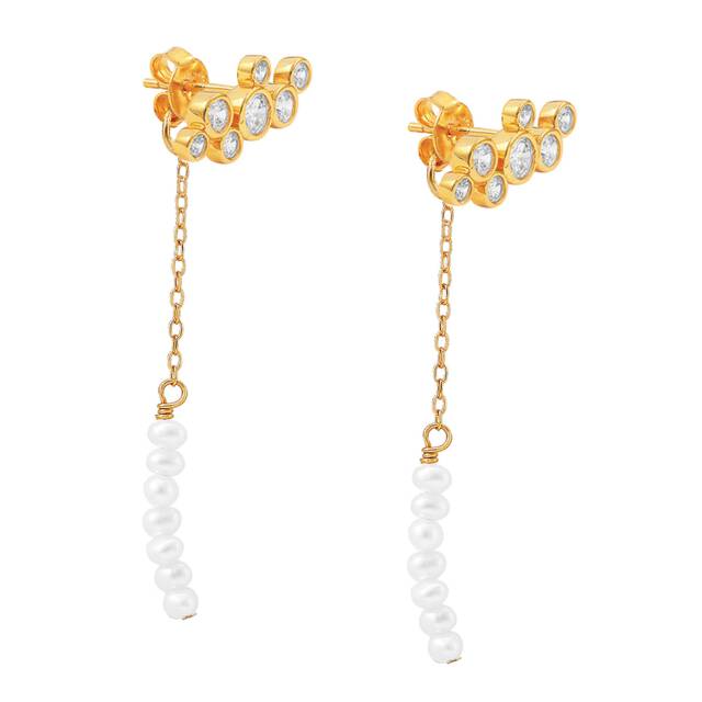 Agnes multi stickers Earrings Gold