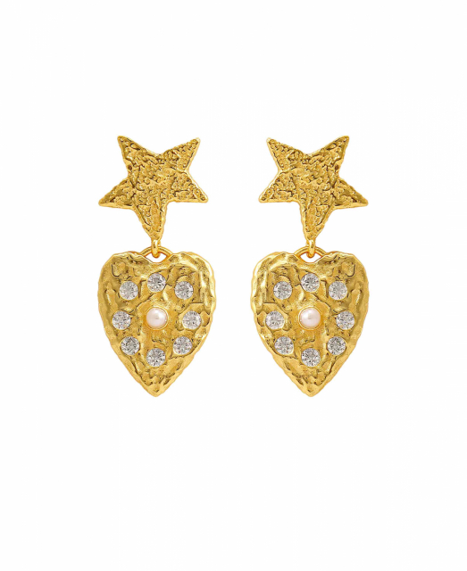 Lucia Star Earrings Gold