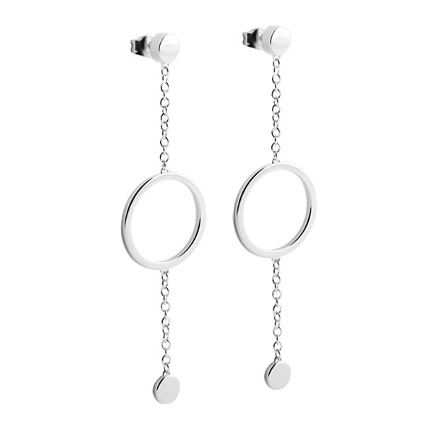 Circle Dot Earring silver