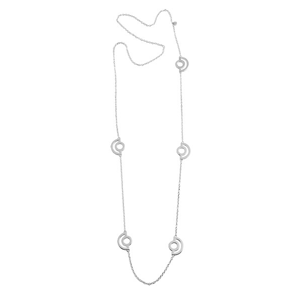 Arc Long Necklaces silver 80 cm