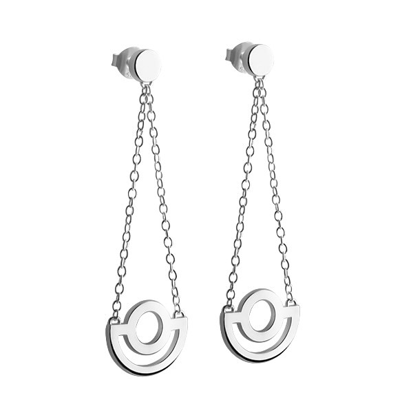 Arc Long Earring silver