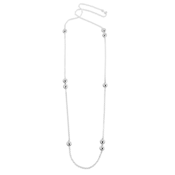 Orbit Long Necklaces silver 90 cm
