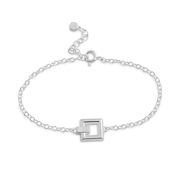 Detail Square Bracelets silver