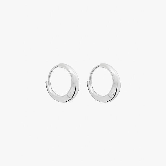 Stardust hoops polished silver