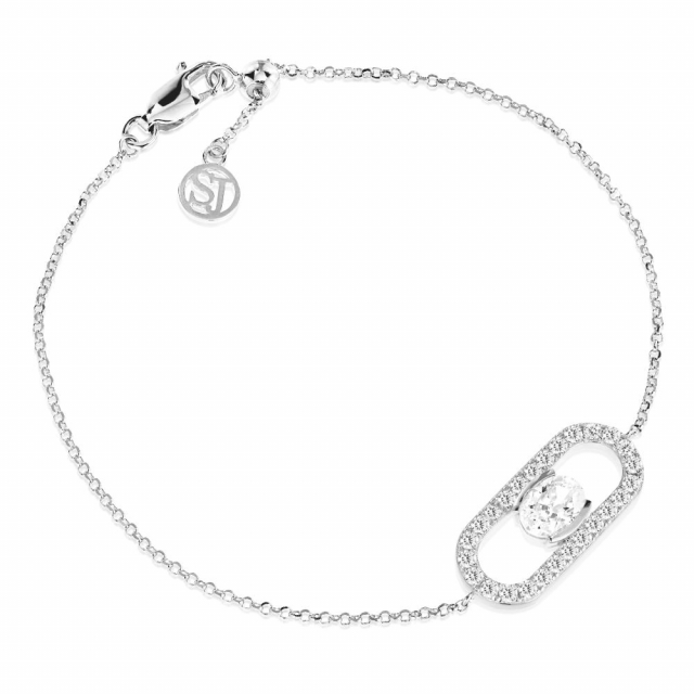 Ellisse Carezza - med vita zirkoner Bracelets