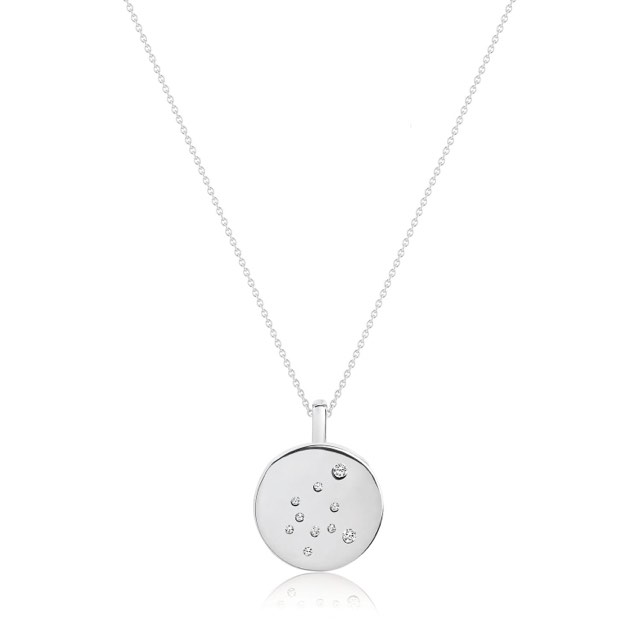 ZODIACO AQUARIUS Necklaces White Zirkoner (silver)