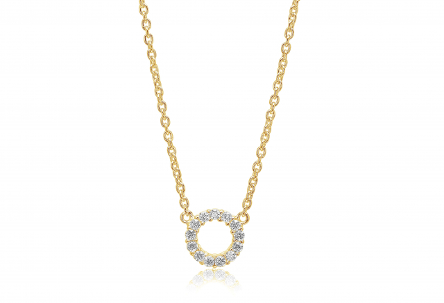 BIELLA PICCOLO Necklaces White Zirkoner (Gold) 45 cm