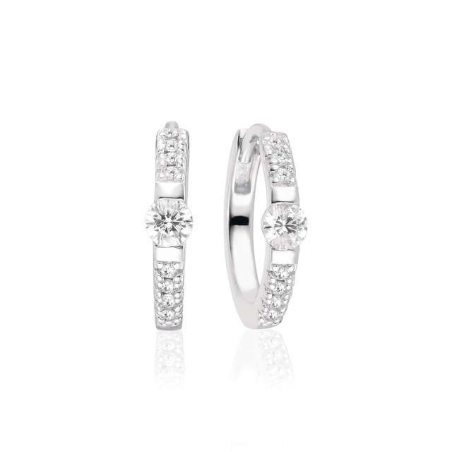 ELLERA UNO MEDIO EARring White Zirkoner (silver)