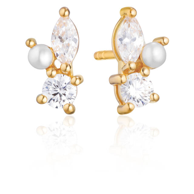 ADRIA TRE PICCOLO EARRINGS Gold
