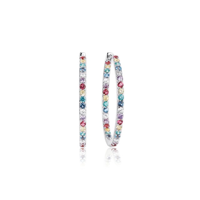 BOVALINO Earring Multi-coloured Zircons (silver)