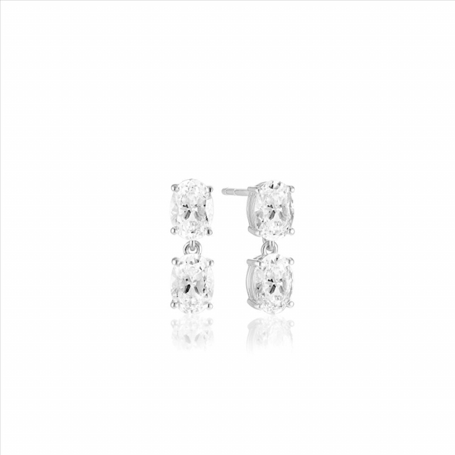 Ellisse Due Piccolo - med vita zirkoner Earring