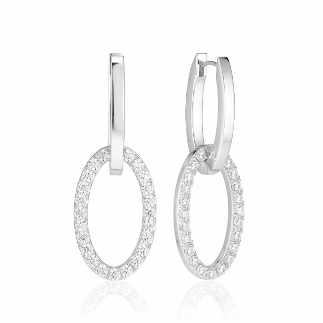Ellisse Due - med vita zirkoner Earring