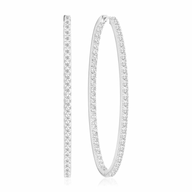 Ellisse Grande - med vita zirkoner Earring
