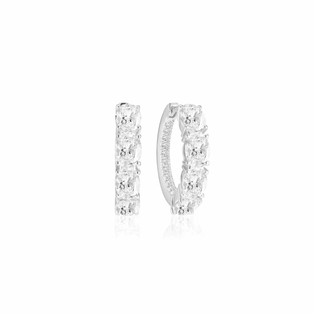 Ellisse Creolo - med vita zirkoner Earring