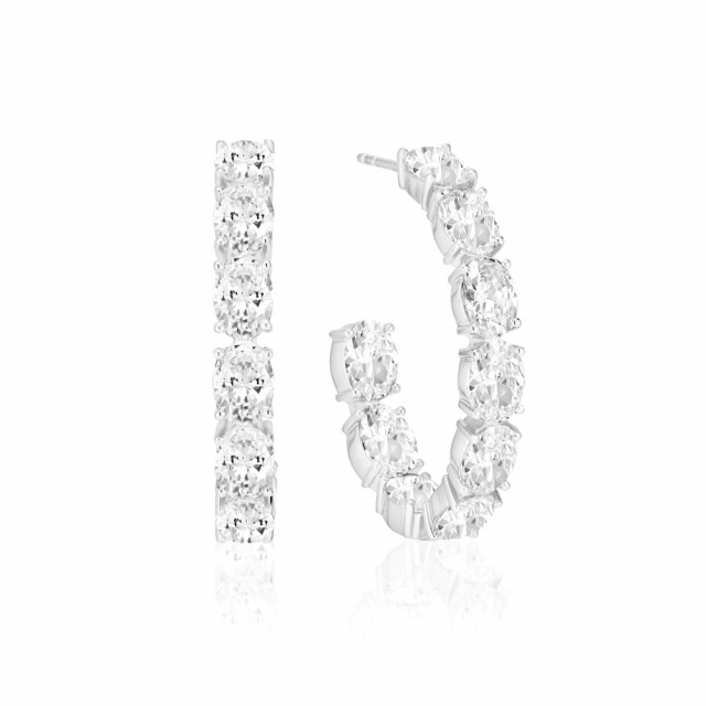 Ellisse - med vita zirkoner Earring