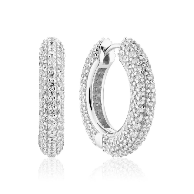 CARRARA MEDIO EARRINGS Silver