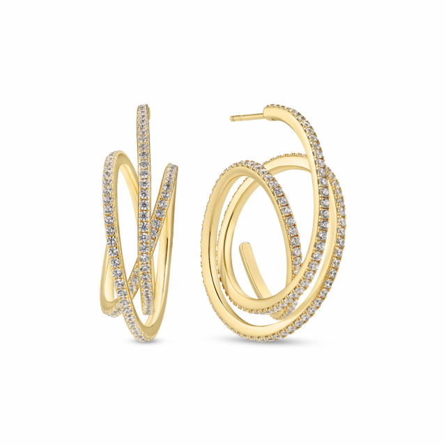 Spirale Grande Earrings gold