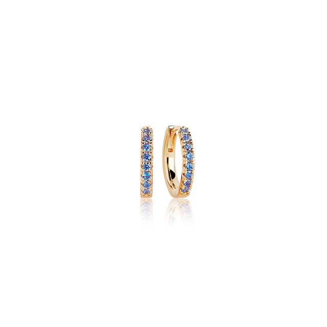 ELLERA MEDIO Earring blue Zirkoner (Gold)