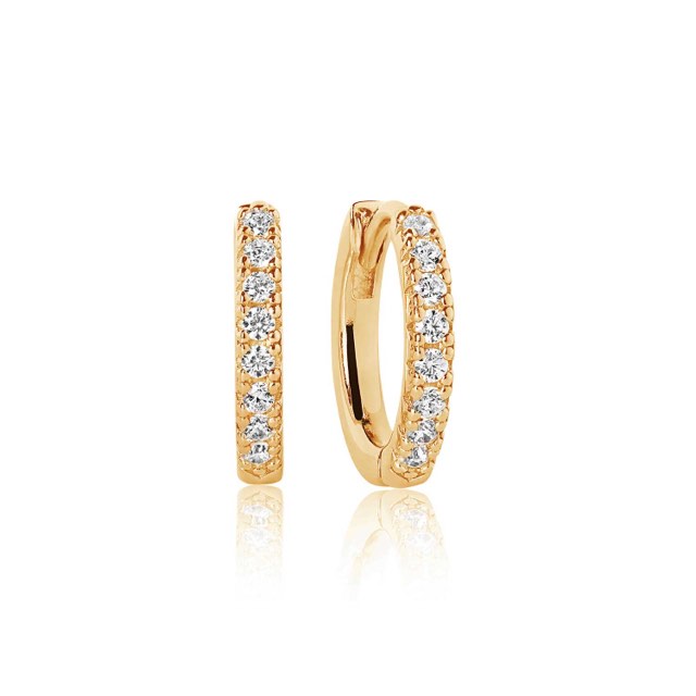 ELLERA MEDIO Earring White Zirkoner (Gold)