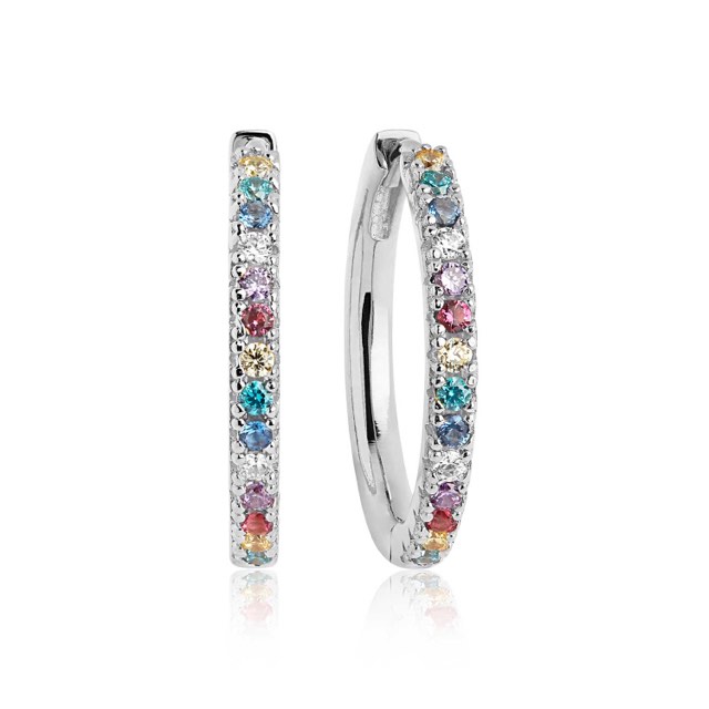 ELLERA GRANDE Earring Multi-coloured Zircons (silver)