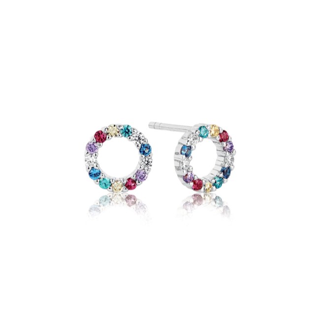 BIELLA UNO PICCOLO Earring Multi-coloured Zircons (silver)