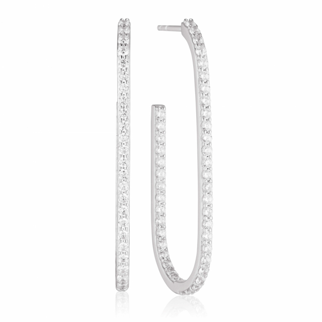 CAPIZZI X-GRANDE Earringn Vita Zirkoner Silver