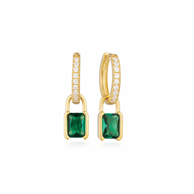ROCCANOVA Earringn Grön zirkonia Gold