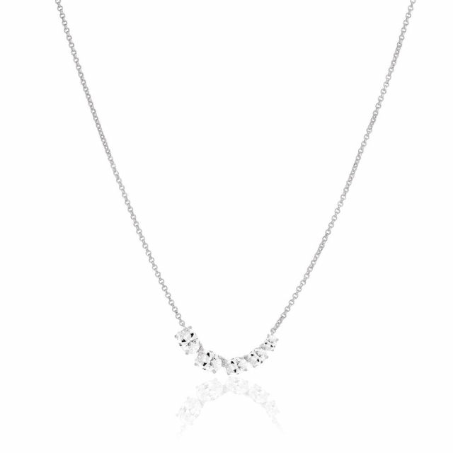 Ellisse Cinque - med vita zirkoner Necklaces